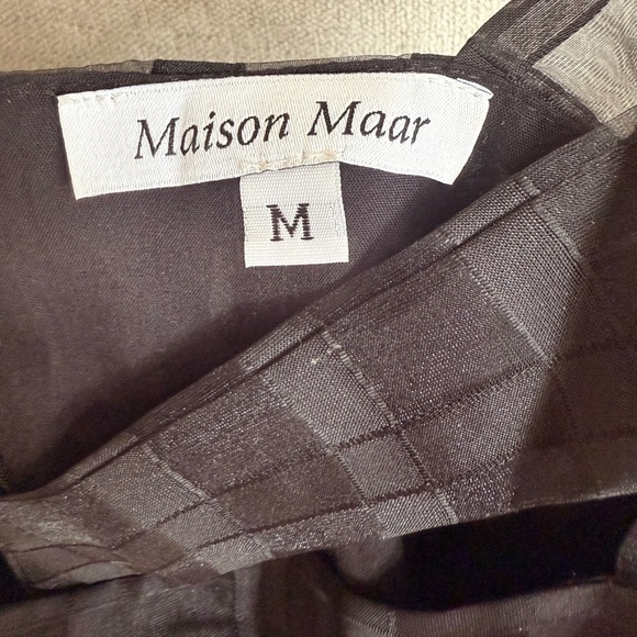 Maison Maar Mini Dress With Self-Tie Shoulder Straps In Black - Picture 4 of 6